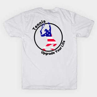 US Open Tennis USA Flag Silhouette T-Shirt